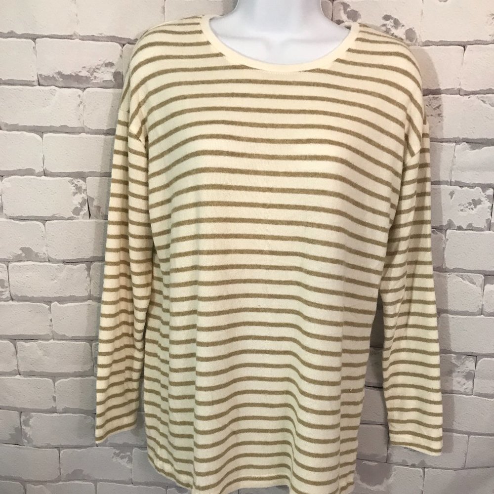 a . new day stripped long sleeve sweater